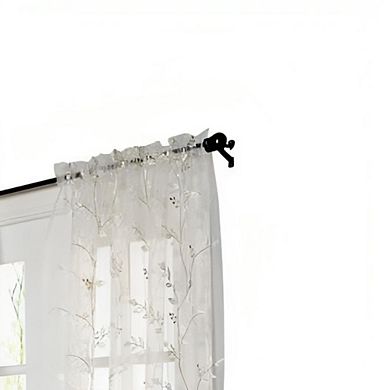 50 % Polyester 50 % Nylon Venice An Embroidered Sheer Tailored Window Curtain Panel