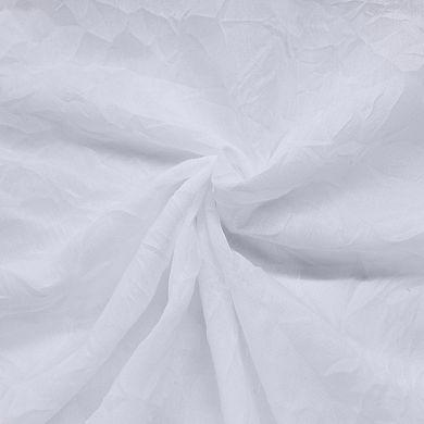 85% Polyester 15% Cotton Crushed Sheer Tab Crinkle Textured Solid Curtain Panel