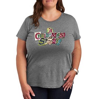 Plus Size A Christmas Story Logo Collage Graphic Tee