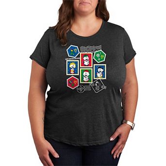 Plus Size Peanuts Christmas Stamps Graphic Tee