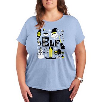 Plus Size Elf Icon Doodles Graphic Tee