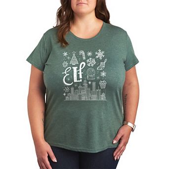 Plus Size Elf Icon Doodles Graphic Tee