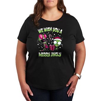 Plus Size Invader Zim We Wish You A Merry Jingly Graphic Tee