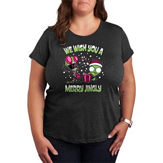 Plus Size Invader Zim We Wish You A Merry Jingly Graphic Tee