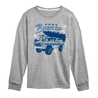 Boys 8-20 Ford Bronco Christmas Tree Winter Long Sleeve Graphic Tee