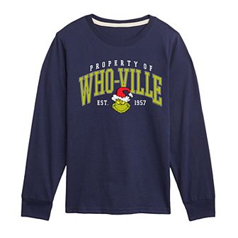 Boys 8-20 Dr. Seuss The Grinch Who-ville Long Sleeve Graphic Tee
