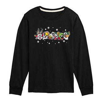 Boys 8-20 Looney Tunes Holiday Long Sleeve Graphic Tee