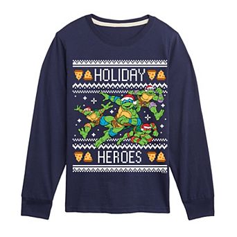 Boys 8-20 Teenage Mutant Ninja Turtles Holiday Heroes Long Sleeve Graphic Tee