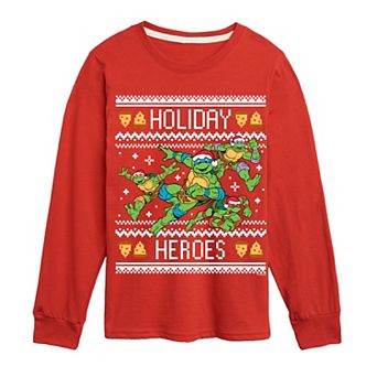 Boys 8-20 Teenage Mutant Ninja Turtles Holiday Heroes Long Sleeve Graphic Tee