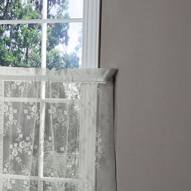 Mona Lisa 100% Polyester Jacquard Scalloped Lace Rod Pocket Curtain Tier Set