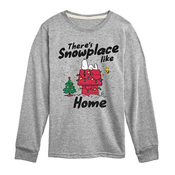 Boys 8-20 Peanuts There's Snowplace Like Home Long Sleeve Graphic Tee