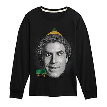 Boys 8-20 Buddy The Elf Portrait Long Sleeve Graphic Tee