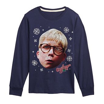Boys 8-20 A Christmas Story Ralphie Portrait Long Sleeve Graphic Tee