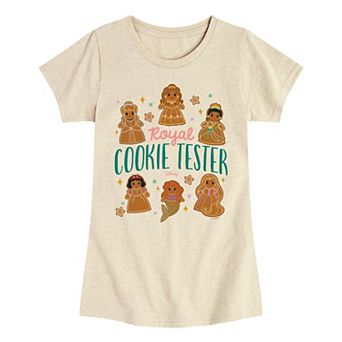 Girls Disney Princess Royal Cookie Tester Christmas Graphic Tee