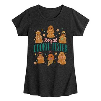 Girls Disney Princess Royal Cookie Tester Christmas Graphic Tee
