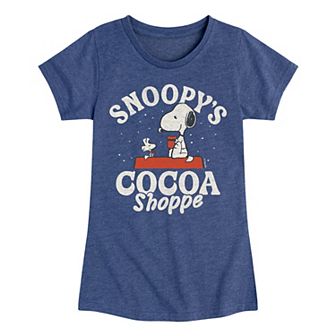 Girls Peanuts Snoopy Cocoa Shoppe Christmas Graphic Tee