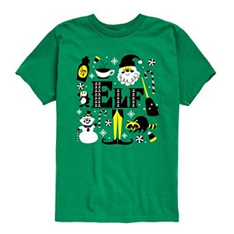 Boys 8-20 Elf Icons Graphic Tee