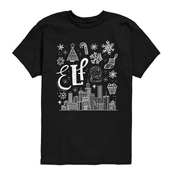 Boys 8-20 Elf Icon Doodles Graphic Tee