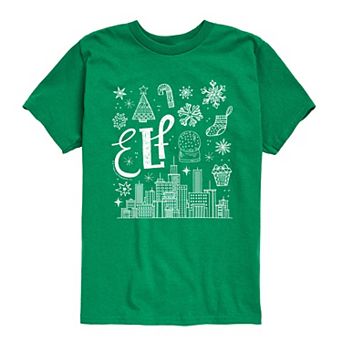 Boys 8-20 Elf Icon Doodles Graphic Tee