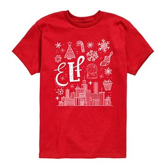 Boys 8-20 Elf Icon Doodles Graphic Tee