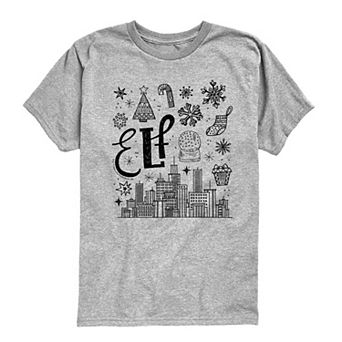 Boys 8-20 Elf Icon Doodles Graphic Tee