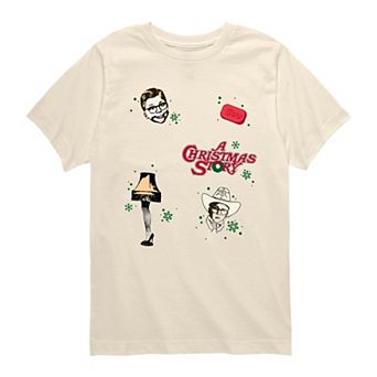 Boys 8-20 A Christmas Story Icon Collage Graphic Tee