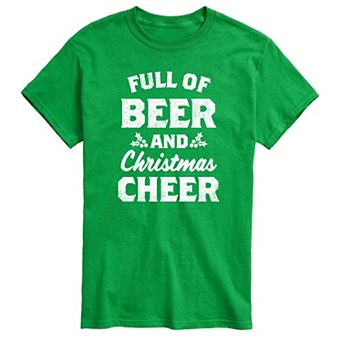 Big & Tall Full Of Beer & Christmas Cheer Graphic Tee