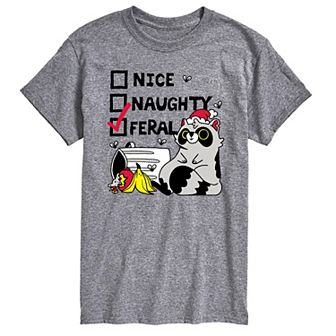 Big & Tall Nice Naughty Feral Graphic Tee