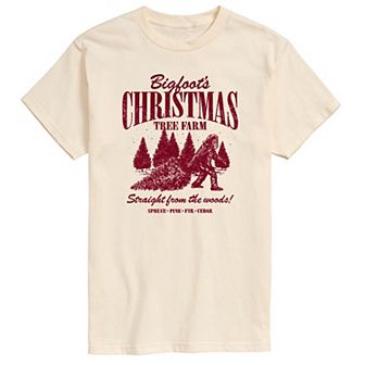 Big & Tall Bigfoot's Christmas Tree Farm Graphic Tee