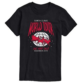 Big & Tall Santa World Tour One Night Only Graphic Tee