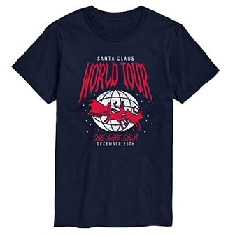 Big & Tall Santa World Tour One Night Only Graphic Tee