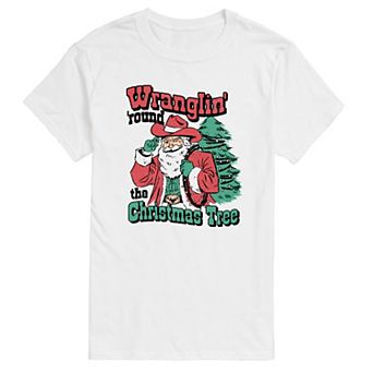Big & Tall Wranglin' 'Round the Christmas Tree Graphic Tee
