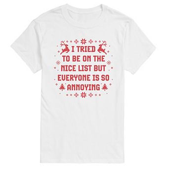 Big & Tall I Tried To Be On The Nice List Graphic Tee