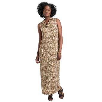 Jessica London Women's Plus Size Sleeveless Cowl Neck Maxi