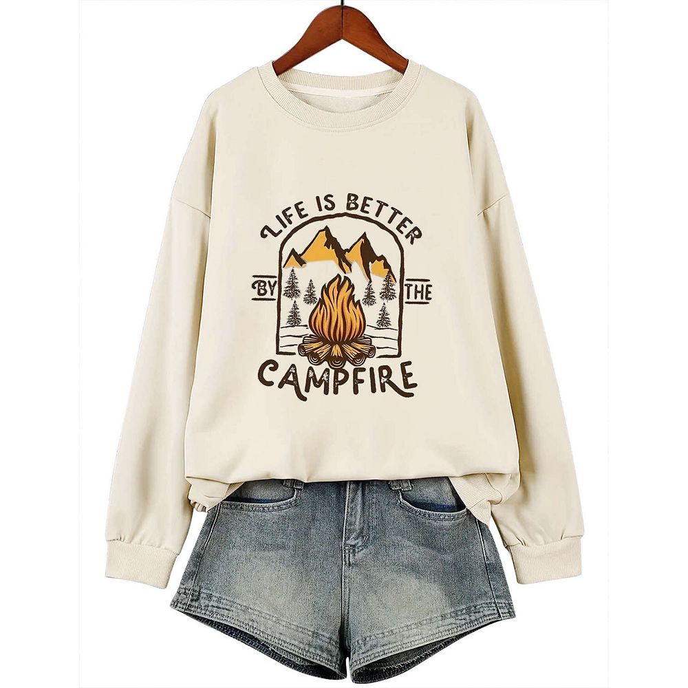 All-Over Print Women's Shirt With Long Sleeve(Plus Size)