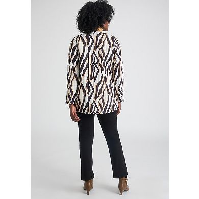 Jessica London Women's Plus Size Collarless Quilted Jacket