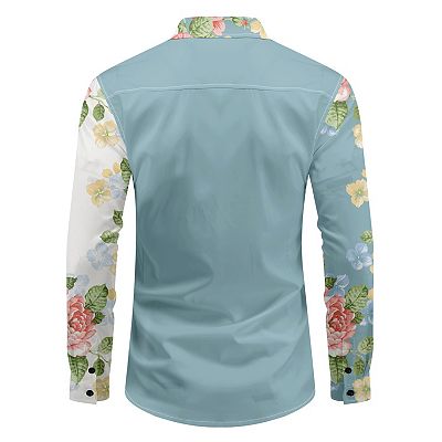 glendon mini dress green Hisdern Non-iron Aqua Dress Shirt and Floral Tie main image 1
