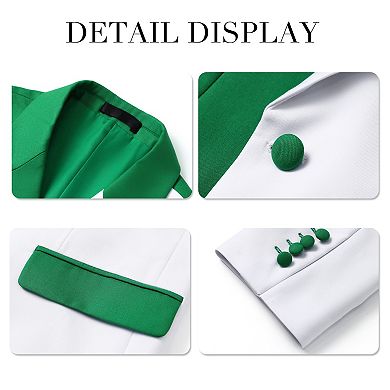 Men's 2 pc Suit - Double-Breasted Peak Lapel Tuxedo for Weddings & Dinners