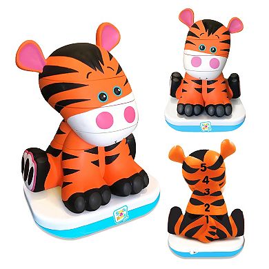 Stack-a-Roos Baby Tiger, Jungle Animal Stacking STEM Toy for Babies, Toddlers