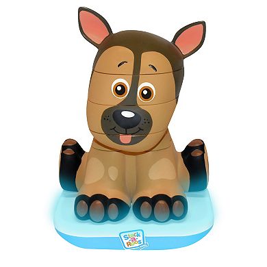 Stack-a-Roos Shepherd Puppy, Animal Stacking STEM Toy for Babies, Toddlers