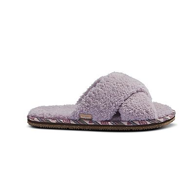 Feelgoodz Women's Equinox Sherpa Cross-Strap Slippers / House Shoes