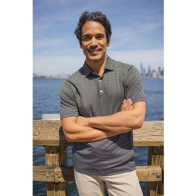 Cutter & Buck Forge Fine Line Stripe Stretch Recycled Mens Polo