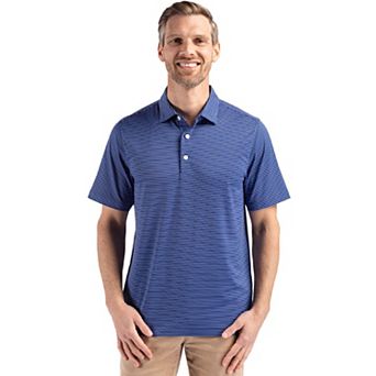 Cutter & Buck Forge Fine Line Stripe Stretch Recycled Mens Polo