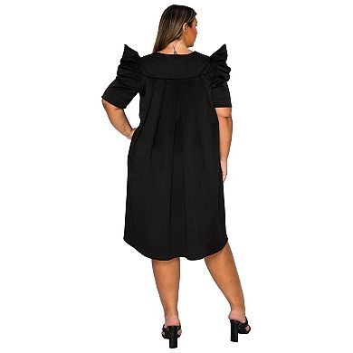 Plus Size Zaya Pleated Swing Dress