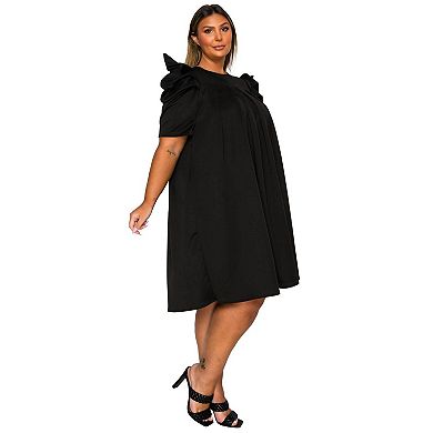 Plus Size Zaya Pleated Swing Dress