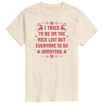 Men's I Tried To Be On The Nice List Graphic Tee