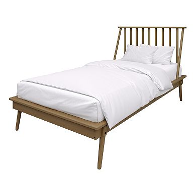 Vintage Wooden Platform Bed