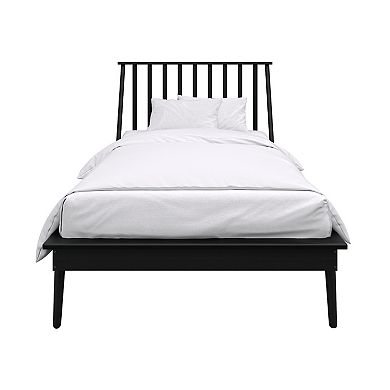 Vintage Wooden Platform Bed