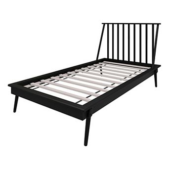 Vintage Wooden Platform Bed