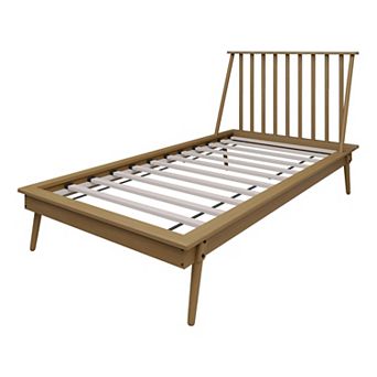 Vintage Wooden Platform Bed